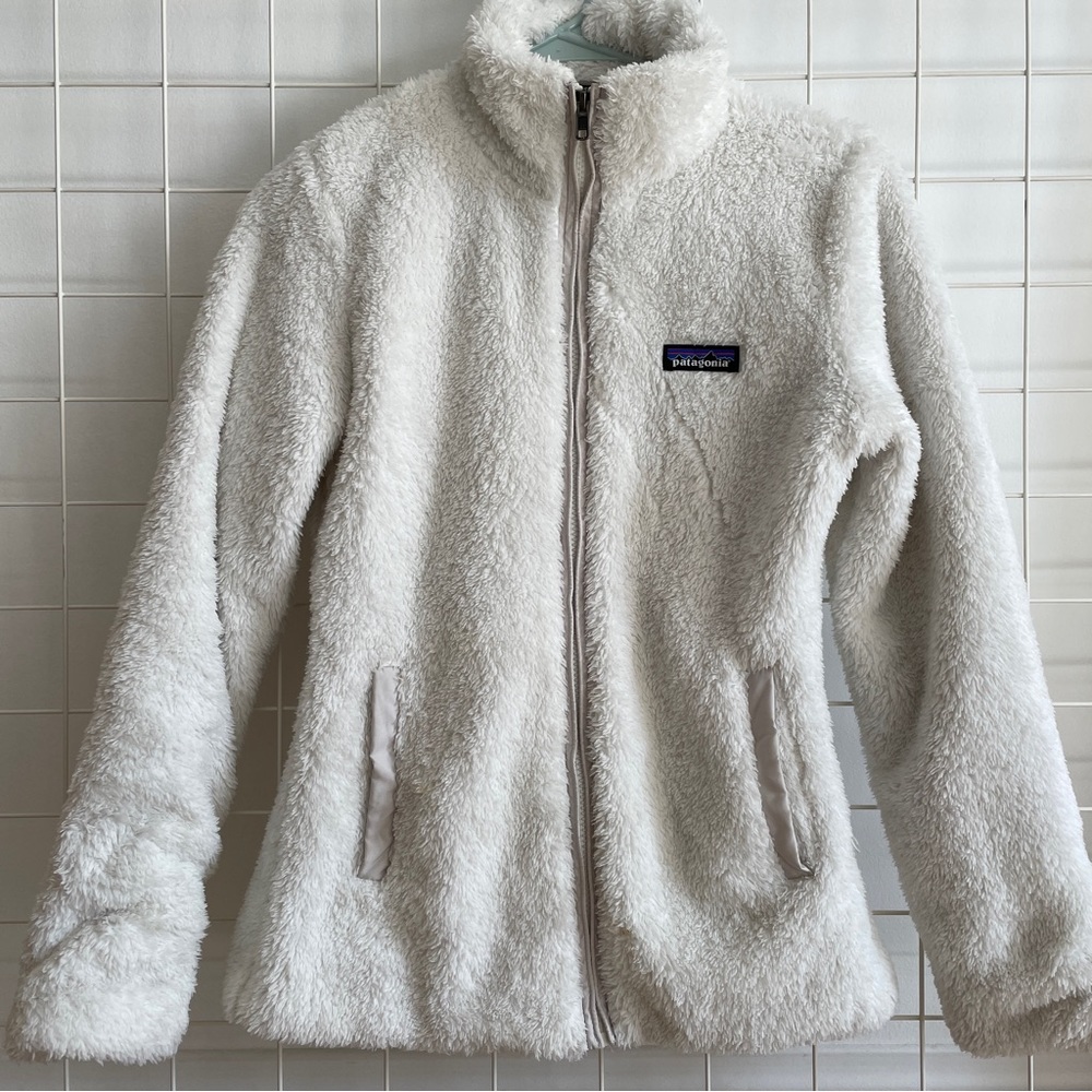 Patagonia Los Gatos fleece jacket in birch white